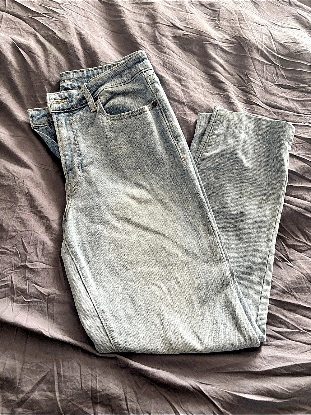 Old Navy OG Straight Jeans Straight Leg Jeans in Blue